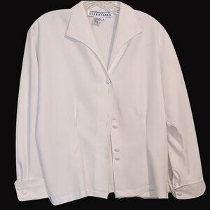 Andrea Jovine Essentials White Blouse size 10